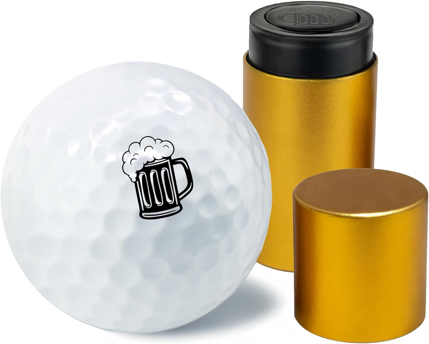 Golf Ball Marker Stamp with TiteSeal™ Technology - Beer - Many Designs to Choose - Black