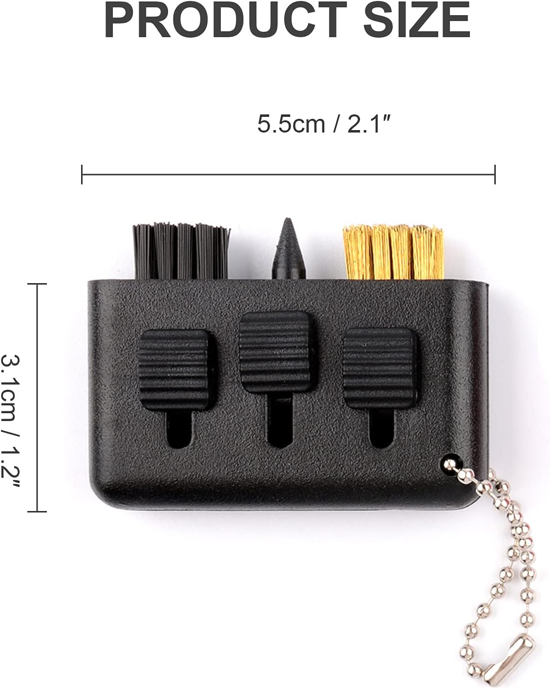 3 Pcs Golf Club Brush Pocket Golf Club Groove Cleaner 3 in1 Retractable Golf Sharpener Club Cleaner Tool Portable Small Golf Accessories
