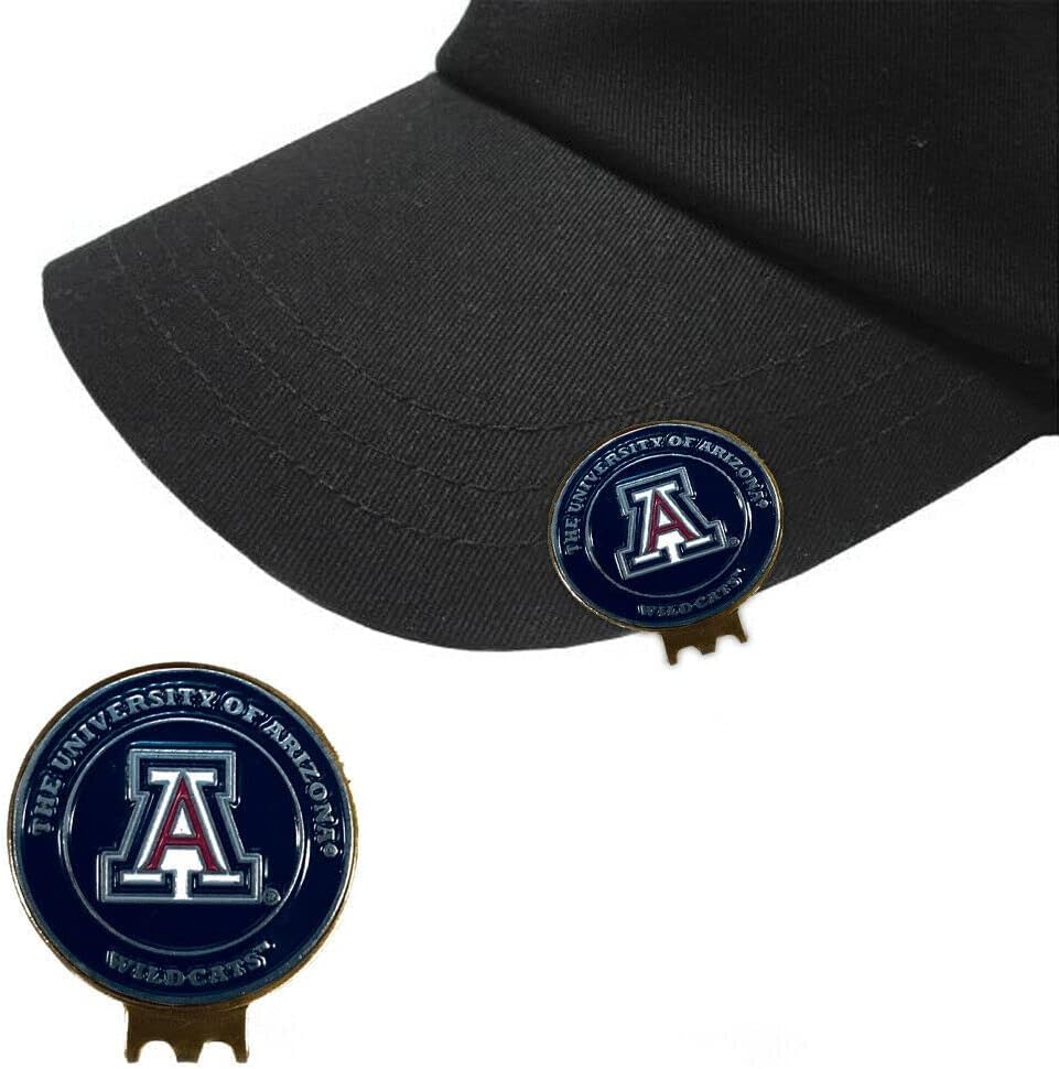 Magnetic Golf Hat Clip with 2 Double-Sided Golf Ball Markers – Easily Attaches to Golf Cap – Made of Stainless Steel & Ideal for Avid Golfers