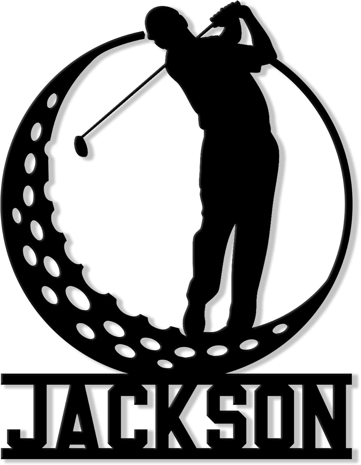 Personalized Golf Metal Sign – Custom Golfer Name Wall, Fence, Yard, Porch, Patio, Home, Office, or Man Cave Decor – Gift for Dad, Husband, Boyfriend, Son, or Golf Lover on Birthday or Holiday