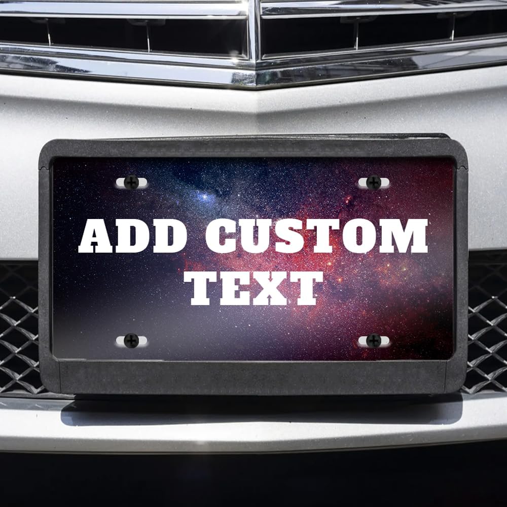 VulgrCo Custom License Plate - UV Printed Personalized License Plate for Car, Truck, SUV, Photo & Logo, Door Plate Cover, Vanity Auto Accessory, 6x12 Inch