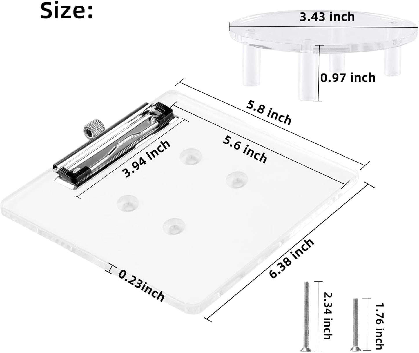 Golf Cart Scorecard Holder w/Pencil Holder Compatible with EZGO Club Car Yamaha and Other 5-6 Holes Golf Cart Steering Wheel, Firmly Clamp & Adjustable Pen Spring Loop, Easy to Install & Record