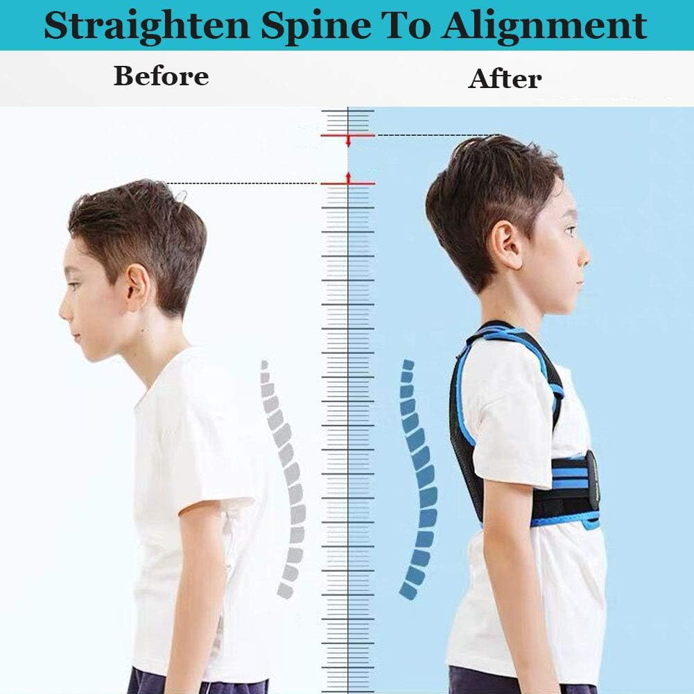 Lexniush Professional Posture Corrector for Kids, Adjustable Upper Back Posture Brace for Teenagers Boys and Girls Under Clothes Spinal Support to Improves Slouch, Prevent Humpback, Relieve Back Pain