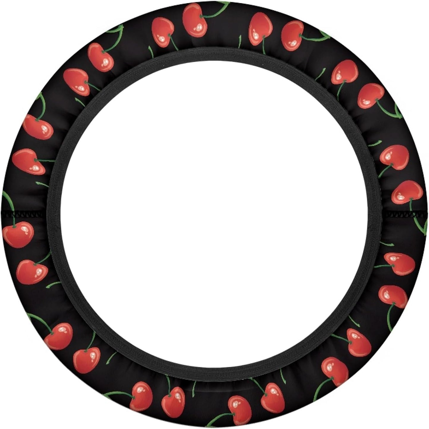 Red Cherry Golf Cart Steering Wheel Cover 13 Inch - 14 Inch Golf Cart Steering Wheel Covers Sun Shade Protector Accessories