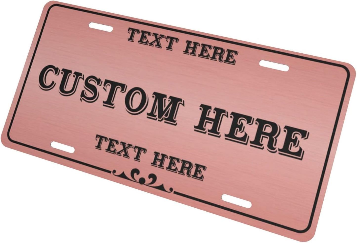 Custom Personalized Text Image Photo Design Customized Tag Aluminum License Plates for Front of Car 6x12 Inch-28
