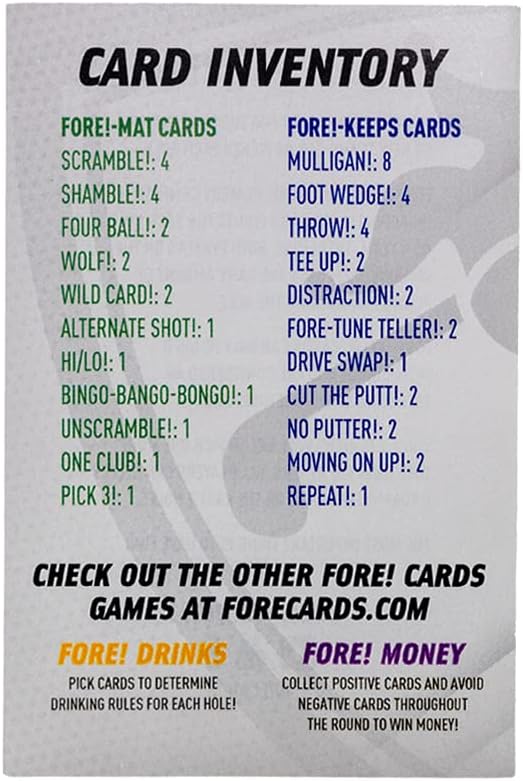 On-Course Golf Card Game & Expansion Pack Bundle – Fun Golf Games with Classic & Crazy Formats for Foursomes – Unique Golf Gift for Men, Women & Groups – 80 Fun Playing Cards Included