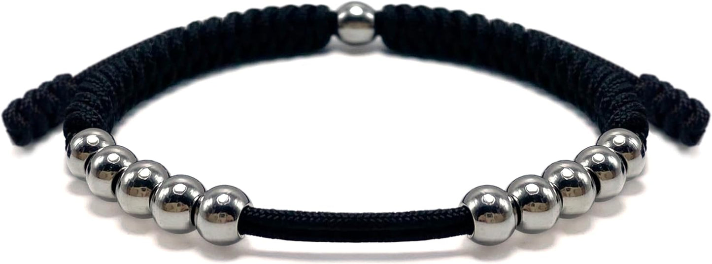 LAMIBEE Premium Golf Stainless Steel 10 Bead Score Counter Bracelet, Golf Stroke Count Bracelet, Resizable Easy Adjust Golf Round Scoring Tracker, Durable Stylish Golf Accessory