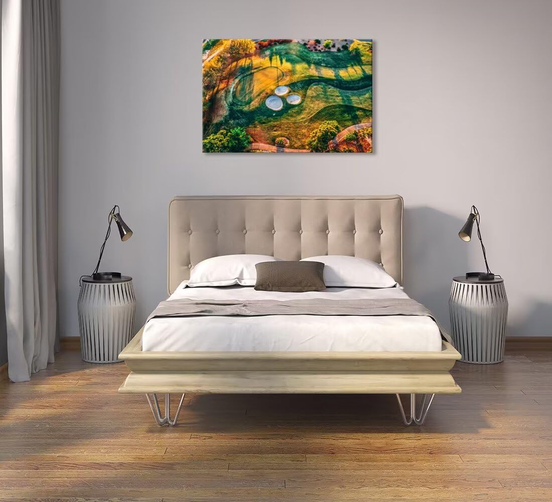 Florida Regatta Bay Golf Course Wall Art for Living Room Bedroom Bathroom Home Decorations Florida Golf Course Picture Poster Framed Artwork Canvas Prints Ready to Hang(18''H x 24''W)