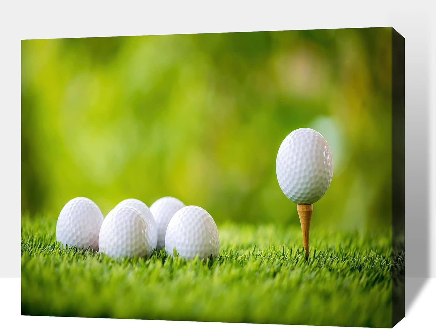Canvas Wall Art, Golf Wall Art Painting Prints for Living Room Wall Decor, Golf Balls Close Up Detail Poster Picture for Bedroom Decor, Framed Artwork for Office Home Decoration 12x18 Inches