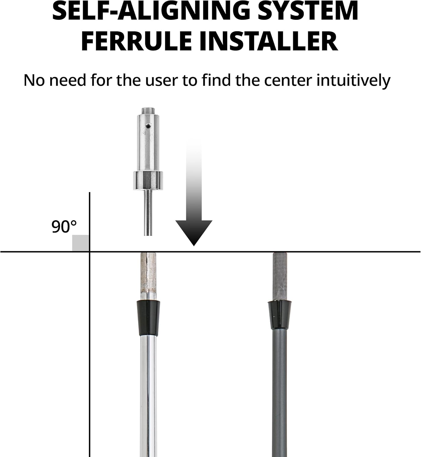 Automatic Precision Golf Shaft Ferrule Installer - Collared Ferrule Alignment Tool (Ensures Perfect Centering), Compatible with Callaway and All Major Brands