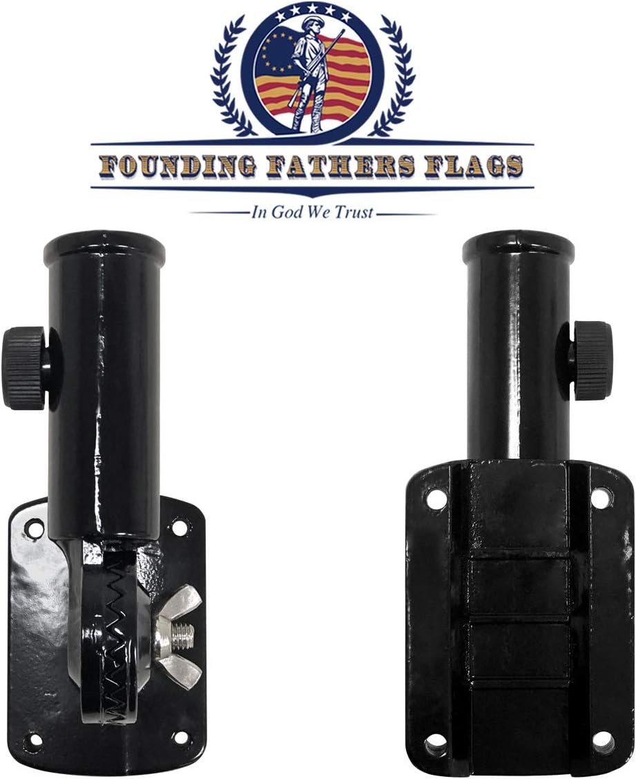 Black Flag Pole Mounting Bracket - Adjustable