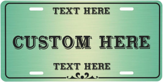 Custom Personalized Text Image Photo Design Customized Tag Aluminum License Plates for Front of Car 6x12 Inch-20