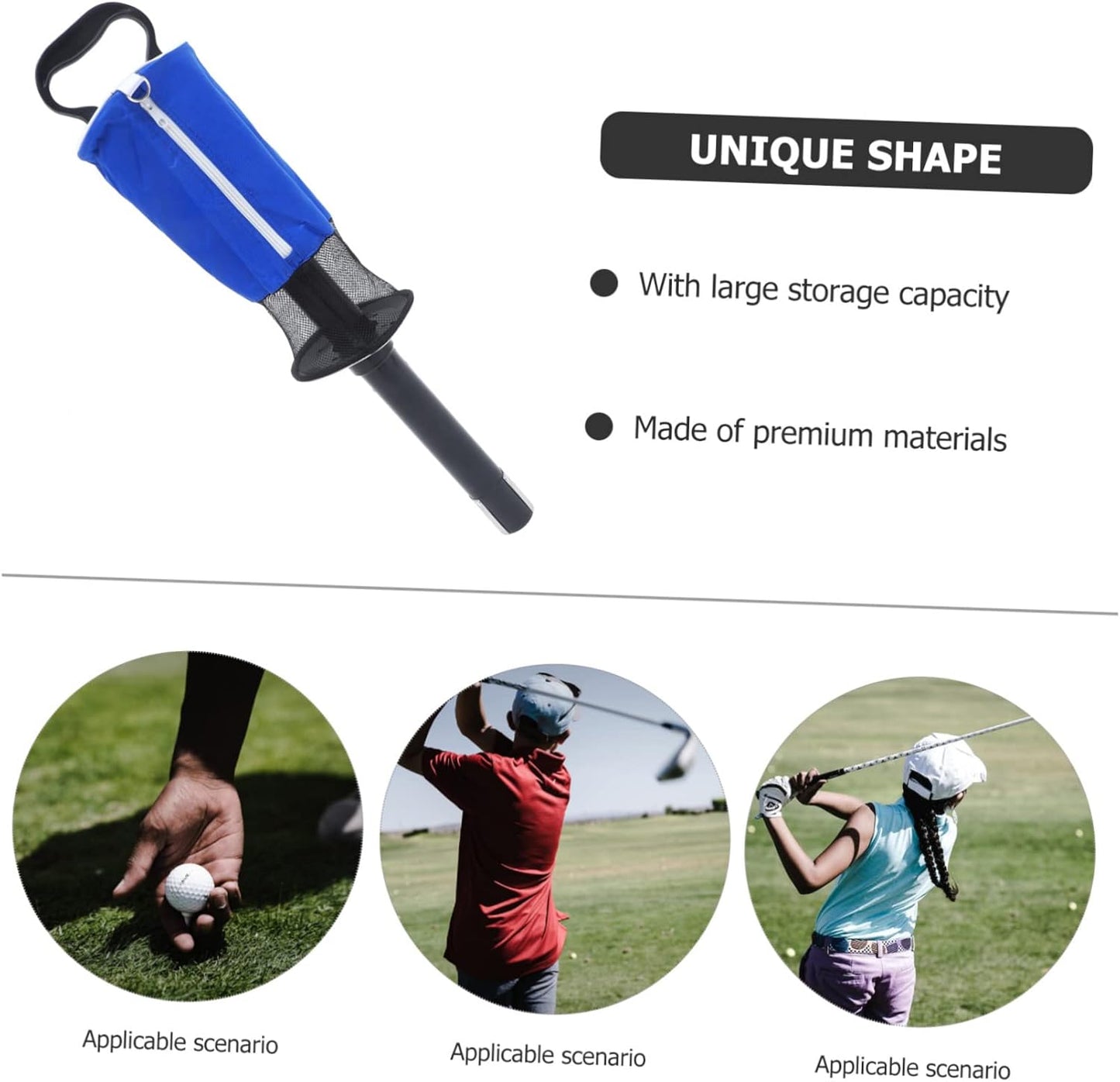 Golf Ball Retriever Tool Standing Golfs Picker for Collection Lightweight and Durable Shag Tube for and Storage for Golf