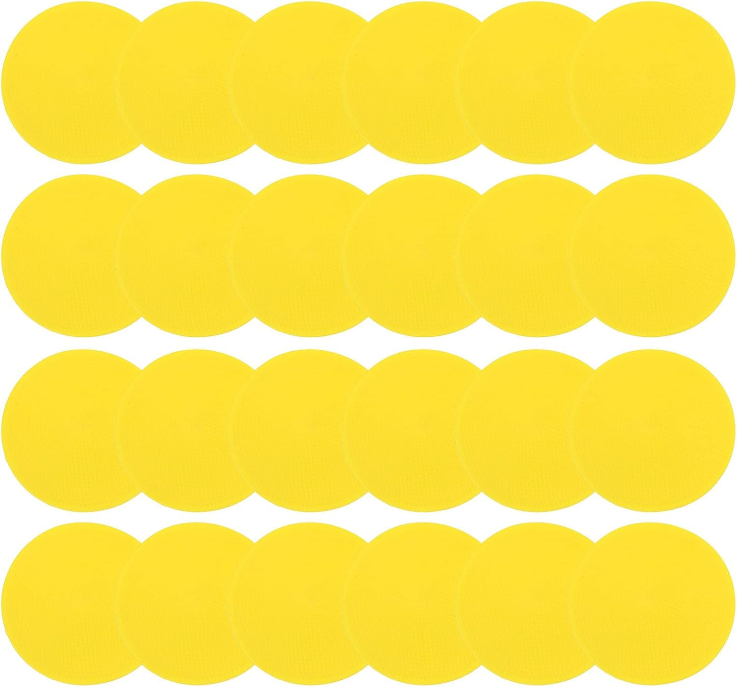 PATIKIL 4 Inch Poly Spot Markers, 24Pcs Non Slip Rubber Floor Dots with Storage Bag Flat Agility Cones for Sports Training Basketball Football