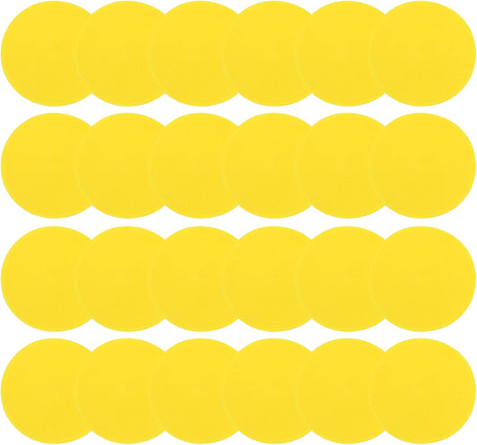 PATIKIL 4 Inch Poly Spot Markers, 24Pcs Non Slip Rubber Floor Dots with Storage Bag Flat Agility Cones for Sports Training Basketball Football