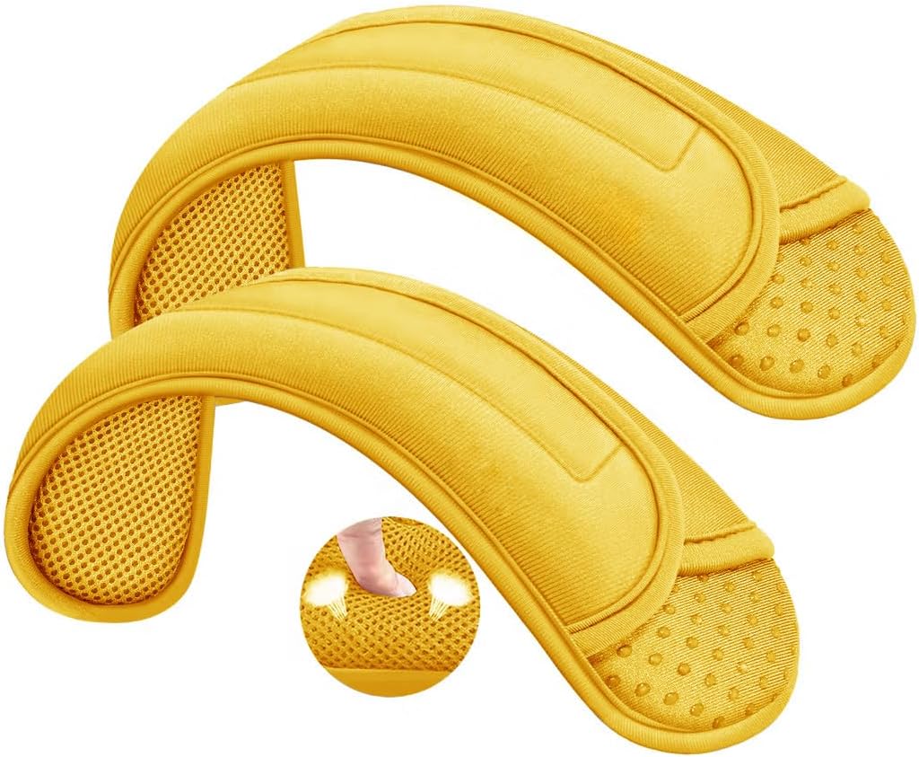 ZINZ 2-Pack Universal Shoulder Pad with Ultra Thick Cushion for Bag Luggage Bag Crossbody, Plus Long & Anti-Slip & Breathable,Yellow