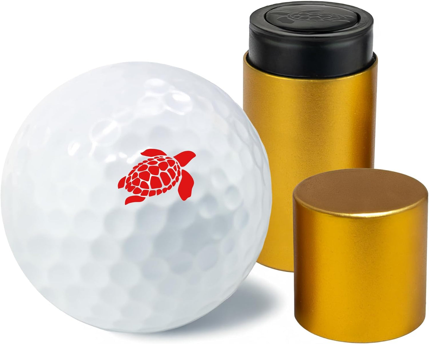 Golf Ball Marker Stamp with TiteSeal™ Technology - Turtle - Many Designs to Choose - Red