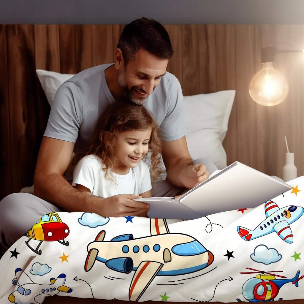 Cute Pilot Airplane Blanket Gifts for Boys Girls Kids Airman,Soft Lightweight Aircraft Flying Throw Blanket Birthday for Pilots Men Women Adults 50"X40"
