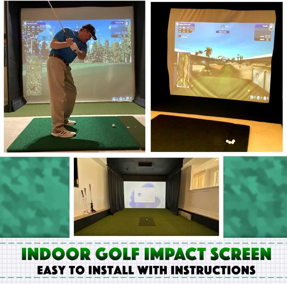 SPECTRUM GOLF SIMULATORS-Golf Cage-Padded-DIY-Premium Poly Spacer Golf Screen-US Made