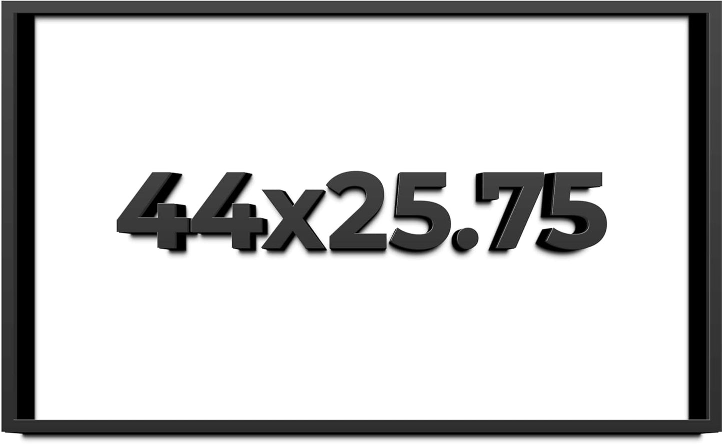 44x25.75 Shadow Box Black Solid Wood Display Frame with White Acid-Free Backing UV Acrylic & Hanging Hardware - with 3/4" Usable Depth