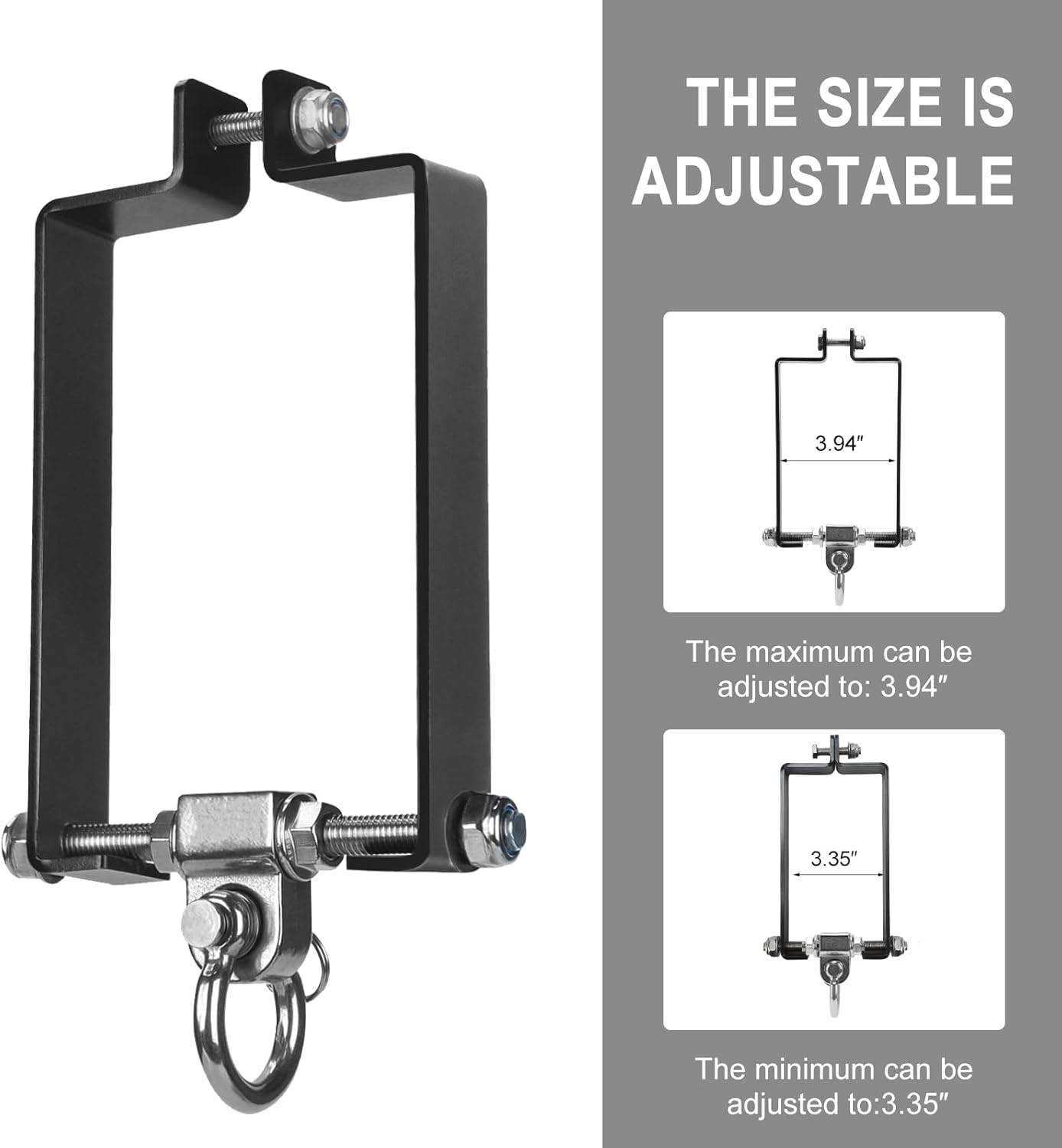 4 Pcs Heavy Duty Swing Hanger Swing Set Accessories for Wooden Sets Snap Hooks Hardware Swing Set Attachments Porch Playground Indoor/Outdoor
