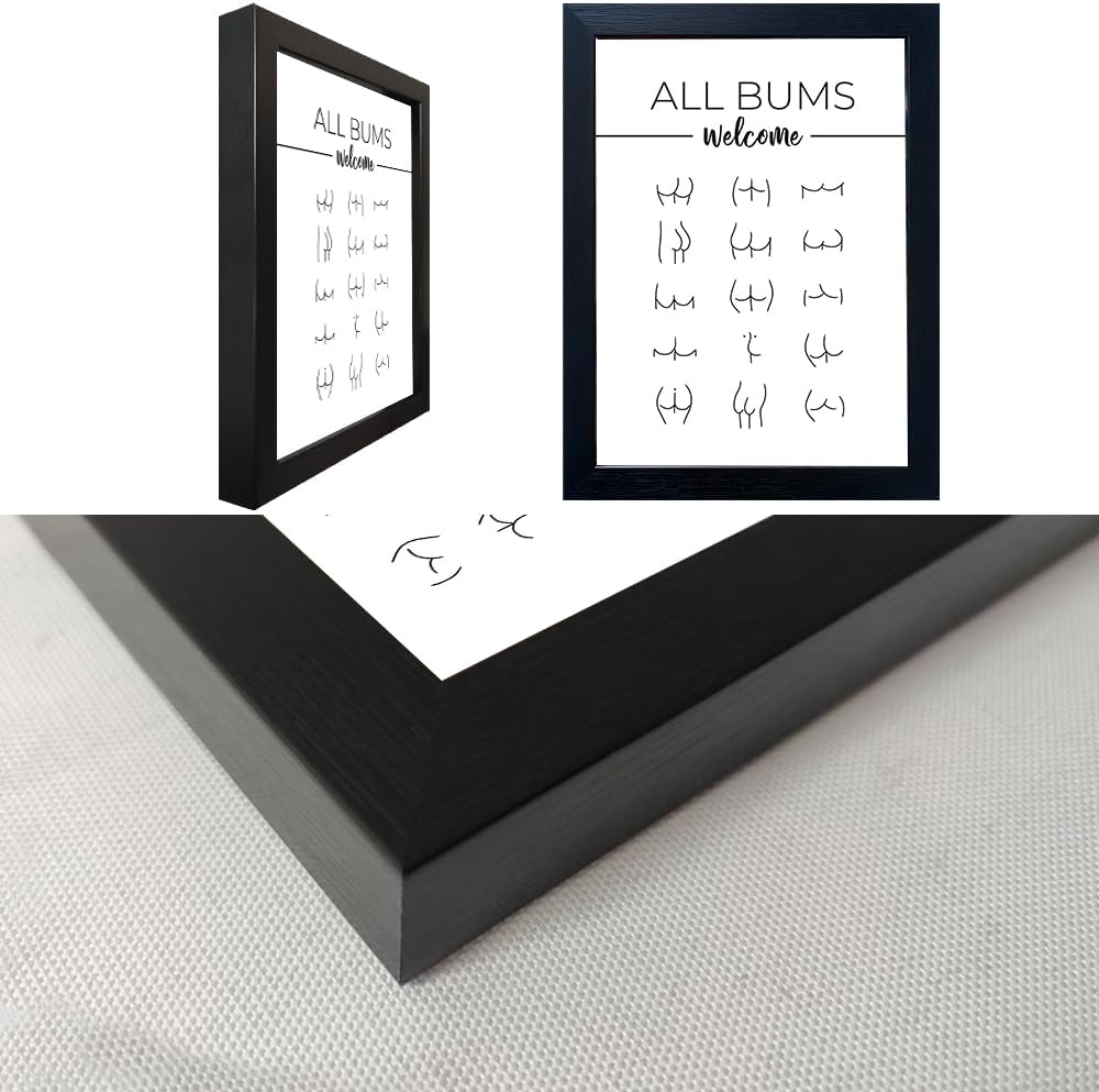 Funny Bathroom Wall Art Black and White Bathroom Wall Decor Humorous Guest Toilet ArtModern Minimalistic Canvas Print Paintings Artwork