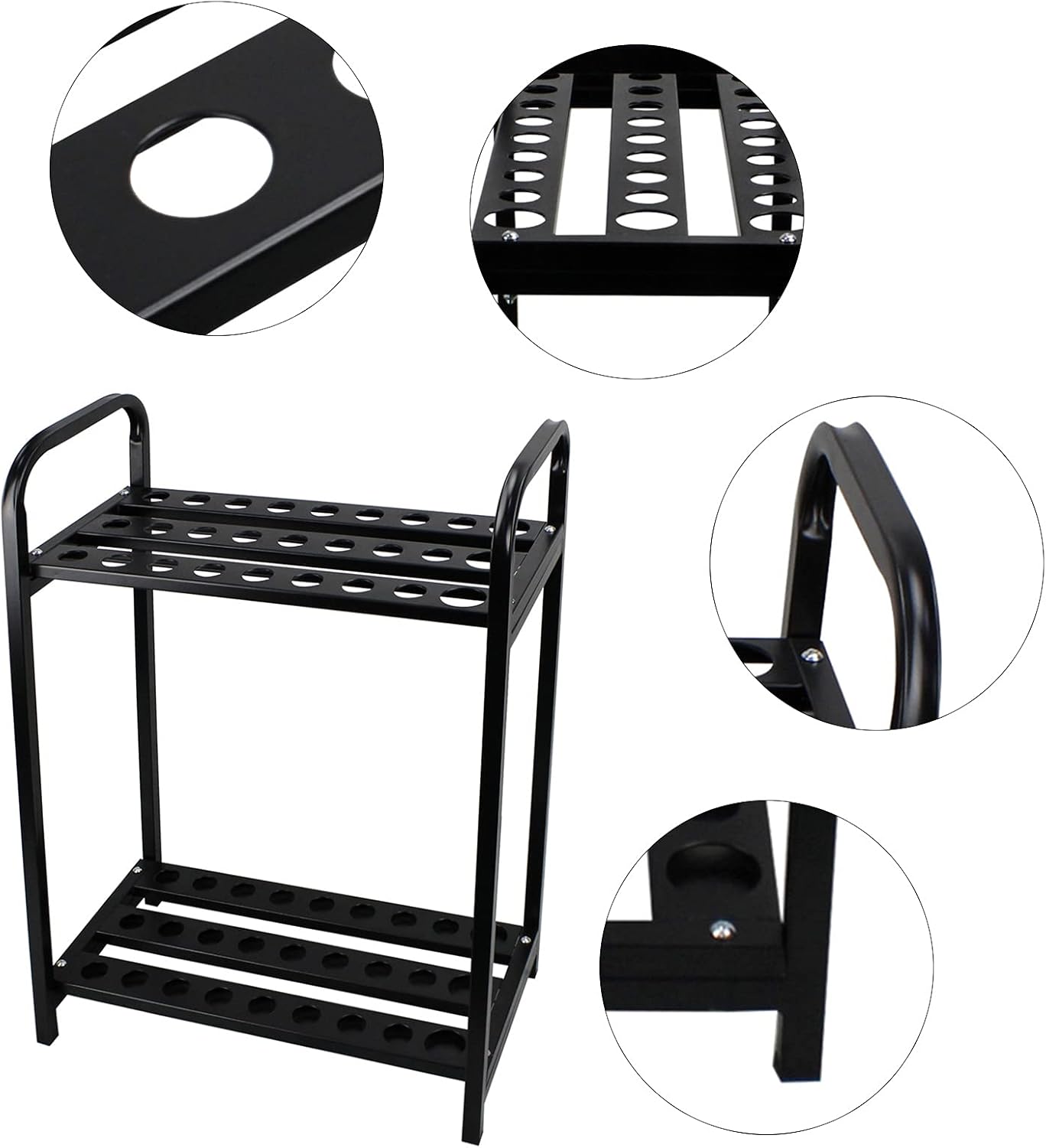 Gdrasuya10 Golf Club Organizer Display Stand, 27-Holes Golf Clubs Storage Rack Floor Stand Metal Putter Shelf Equipment for driving range, Golf club placement, 11.81"x21.65"x31.5"
