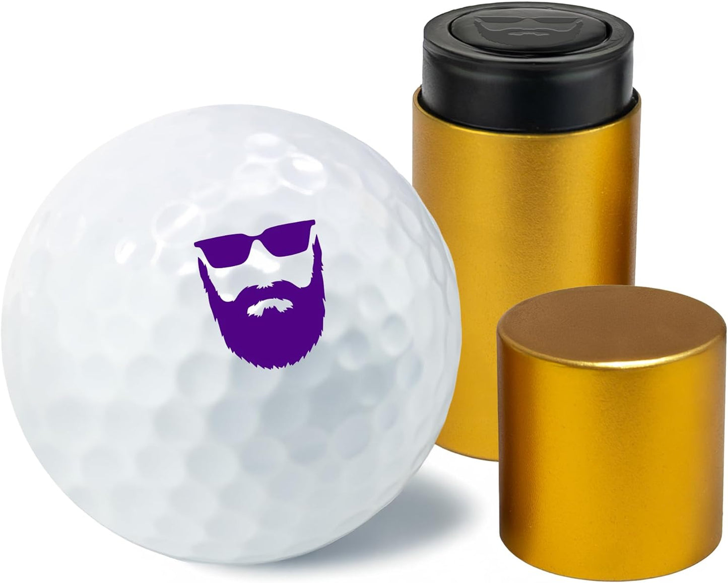 Golf Ball Marker Stamp with TiteSeal™ Technology - Beard - Many Designs to Choose - Purple