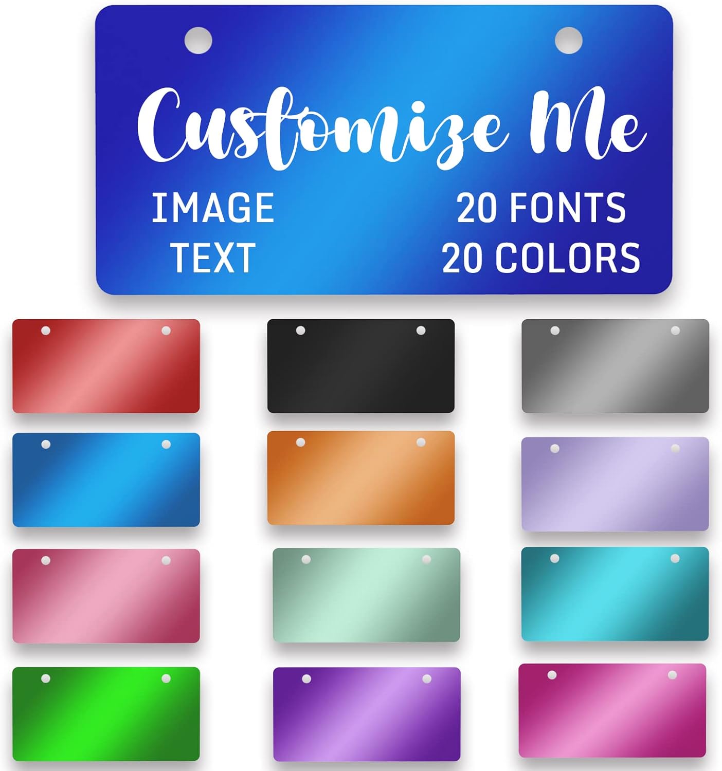 Mini Custom Personalized License Plate 4x2/7x4/12x6 Inch Novelty Small Customized Bike License Plate for Kids Bike Bicycle Toy Car Power Wheels Wagons Golf Cart Accessories,Keychain,4"x2",Style 2