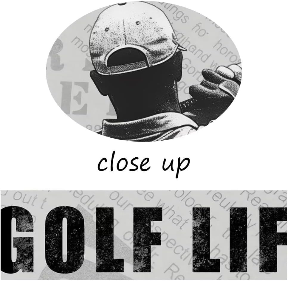 Golf Sports Wall Art Golf Life Lessons Wall Decor Golf Sign Retro Poster Boy Men Room Motivational Decorations Canvas Print Painting Artwork for Living Room Home Decorations Framed (12 x 16 inch)
