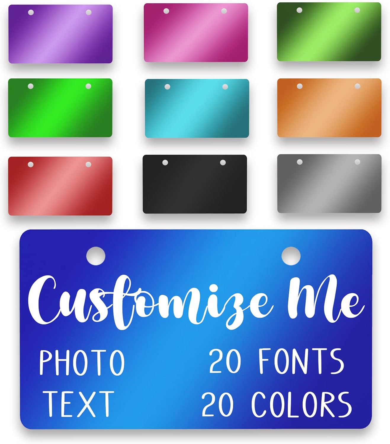 Custom License Plate Personalized License Plate,4x2/7x4/12x6 Inch Small Personalized Car Tag for Kids Toy Car and Wagons,Golf Cart Accessories, ATV, Motorcycle and Mopeds,7"x4",Style 2