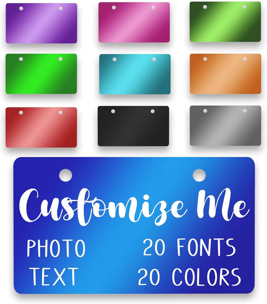 Custom License Plate Personalized License Plate,4x2/7x4/12x6 Inch Small Personalized Car Tag for Kids Toy Car and Wagons,Golf Cart Accessories, ATV, Motorcycle and Mopeds,7"x4",Style 2