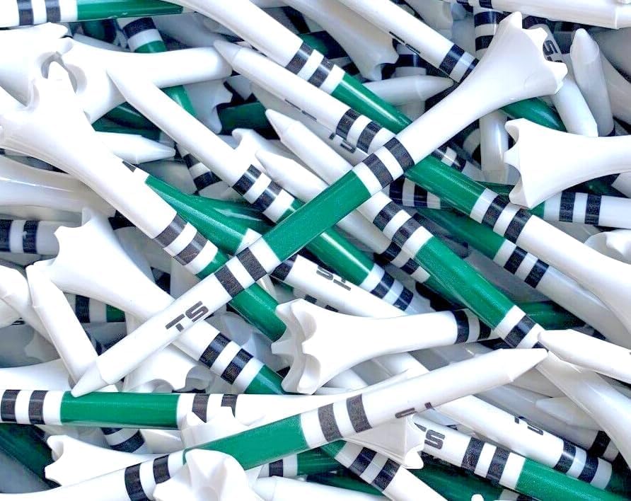 TRUESTRIKE Premium USA Golf Tees – 3¼" or 2¾" Durable Plastic Performance Tees (100 Pack) – Made in USA – Bulk Value Pack