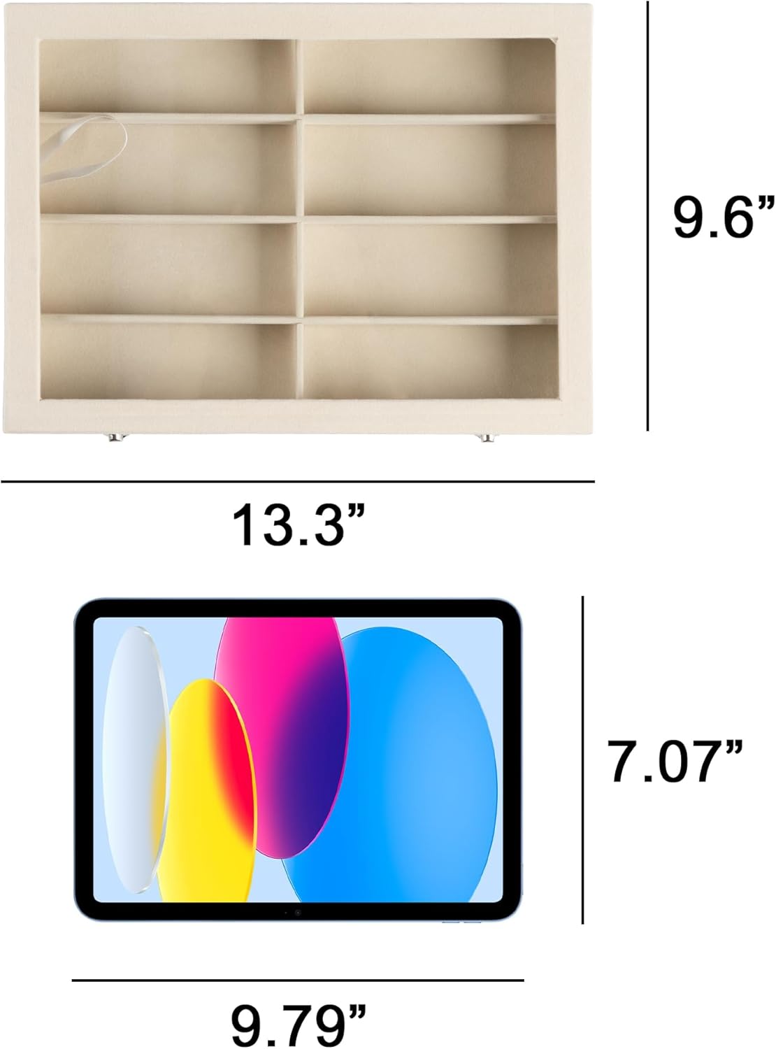 Frebeauty Sunglass Organizer,Velvet Glasses Organizer,8-Slot Sunglasses Tray for Drawer, Men's/Women's Sunglasses Box