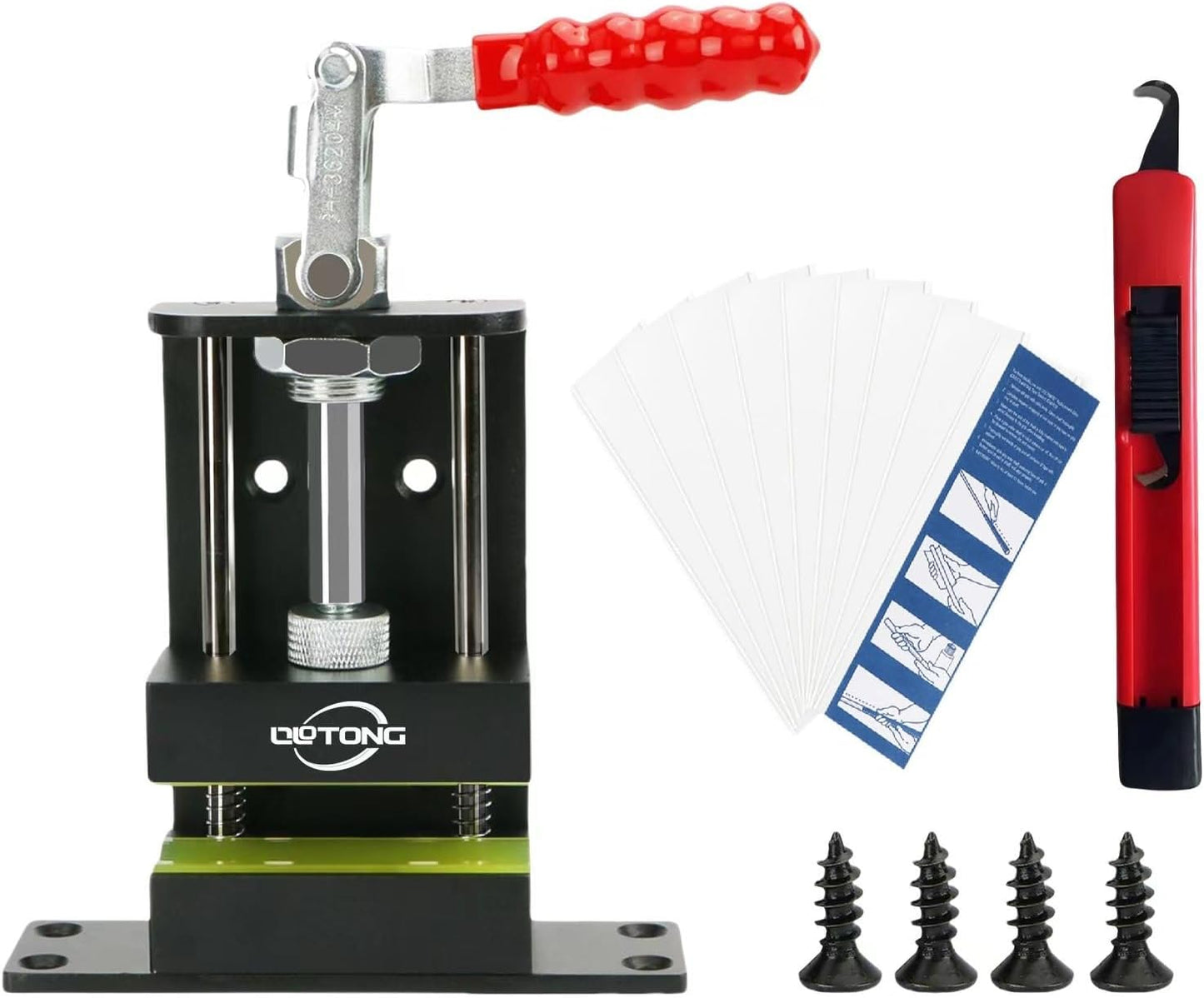 Upgrate Drill-Free & Drill Installation Golf Club Vise Clamp,Golf Grip Removal Tool,Golf Club Regripping Kit with 1 Golf Club Regrip Vise Tool 4 Screws 1 Hook Blade Utility Knife 10 Golf Grip Tape