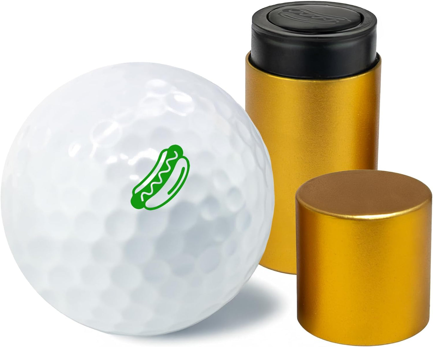 Golf Ball Marker Stamp with TiteSeal™ Technology - Hot Dog - Many Designs to Choose - Green