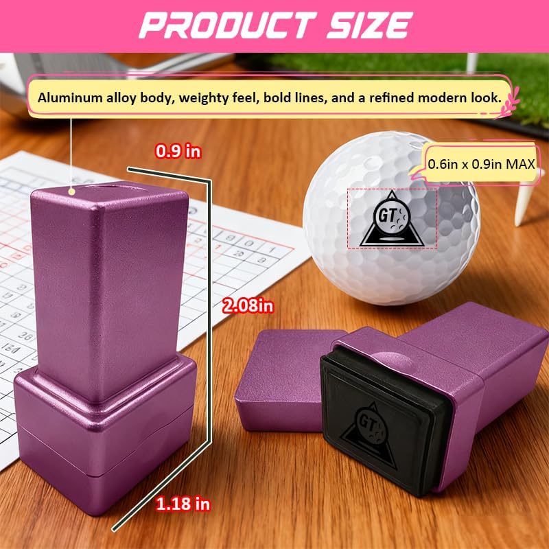 ORYG Custom Self-Inking Golf Ball Stamp - Create Your Signature Ball Marker - Quick-Drying Permanent Golf Ball Marking Tool - Ideal Golf Gift Accessory
