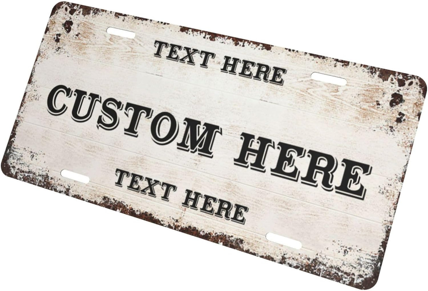 Custom Personalized Text Image Photo Design Customized Tag Aluminum License Plates for Front of Car 6x12 Inch-5