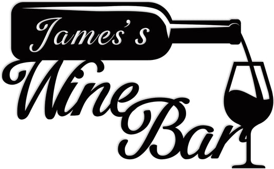 Personalized Wine Bar Sign, Custom Wine Bar Metal Wall Sign,Mother's Day Gift, Wine Glass Home Decor, Wine Decor, Wine Gifts