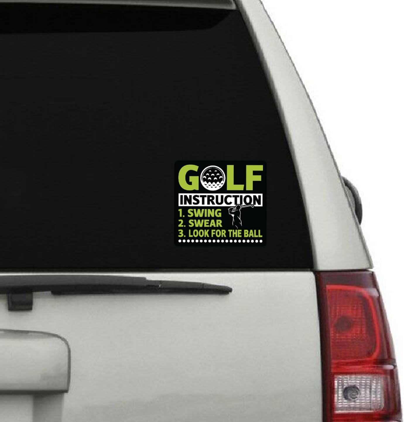 Funny Golf Stickers – Choose from 10 Humorous Designs – Durable Waterproof Vinyl Decals for Cars, Golf Carts, Laptops, Windows, Bumpers & More – 5 Inch (Golf Instruction)