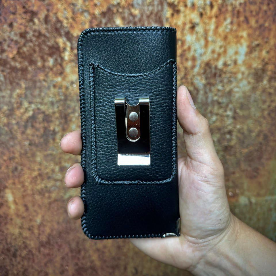 Orsus Soft Glasses Case with Belt Clip & Card Pocket, PU Leather Eyeglass Sunglasses Case Pouch Felt Lining