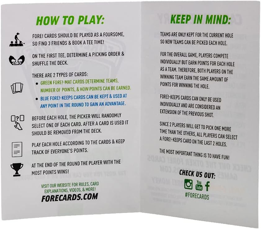 On-Course Golf Card Game & Expansion Pack Bundle – Fun Golf Games with Classic & Crazy Formats for Foursomes – Unique Golf Gift for Men, Women & Groups – 80 Fun Playing Cards Included