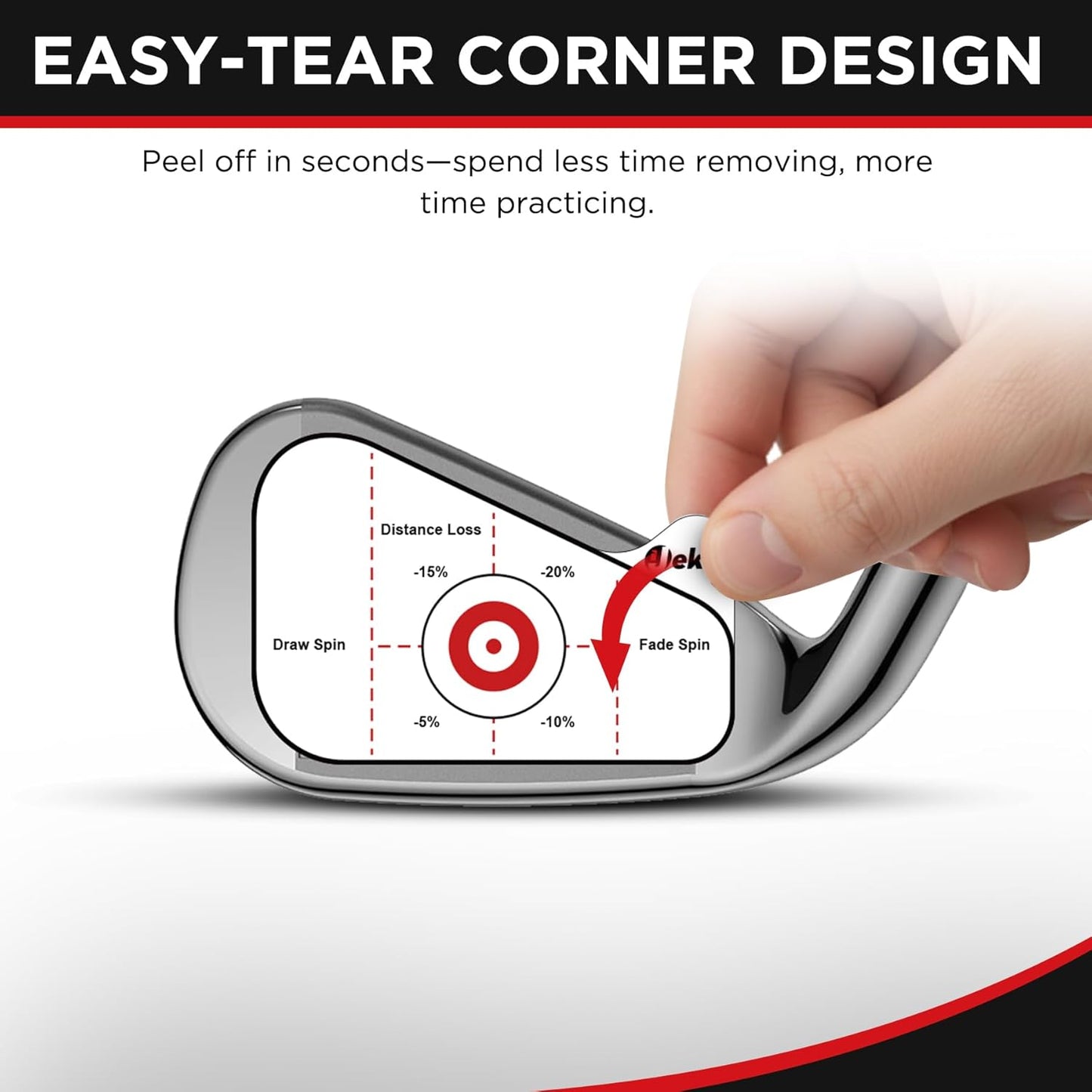Golf Impact Tape - High-Resolution Strike Stickers for Iron, Wood & Fairway Clubs, Non-Residue, Swing Training Aid Impact Labels