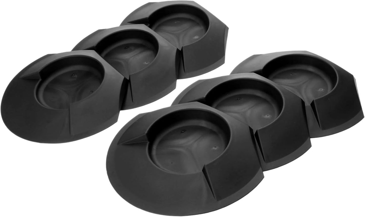 MUXSAM 6 Pieces All-Direction Putter Cups Practice Black Golf Putting Cup Golf Training Cup Golf Practicing Hole Putting Aid Putter Training Aid Fit for Beginner Golf Training Accessory