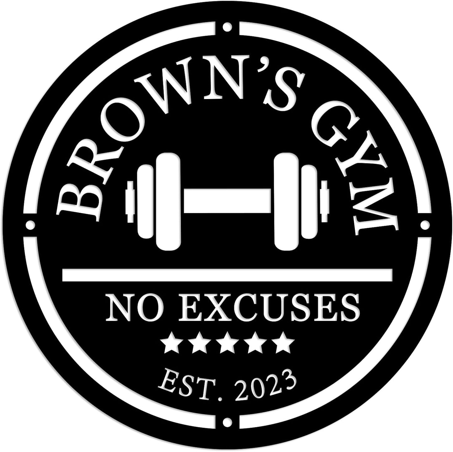 Personalized Home Gym Decor,Personalized Gym Metal Sign,Workout Room Decor,Wall Decor Art,Gifts for Fitness Lovers