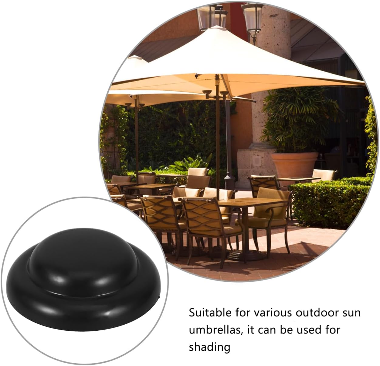 Patio Umbrella Tip Cap Replacement Part Outdoor Umbrella Top Screw Cap for Pole Handle Decks Parties Patios