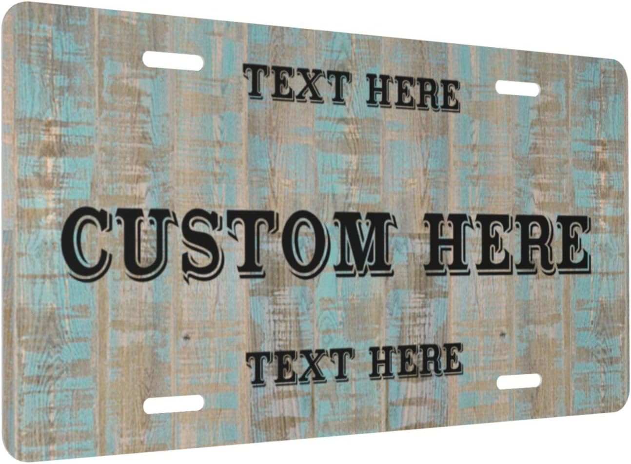 Custom Personalized Text Image Photo Design Customized Tag Aluminum License Plates for Front of Car 6x12 Inch-4