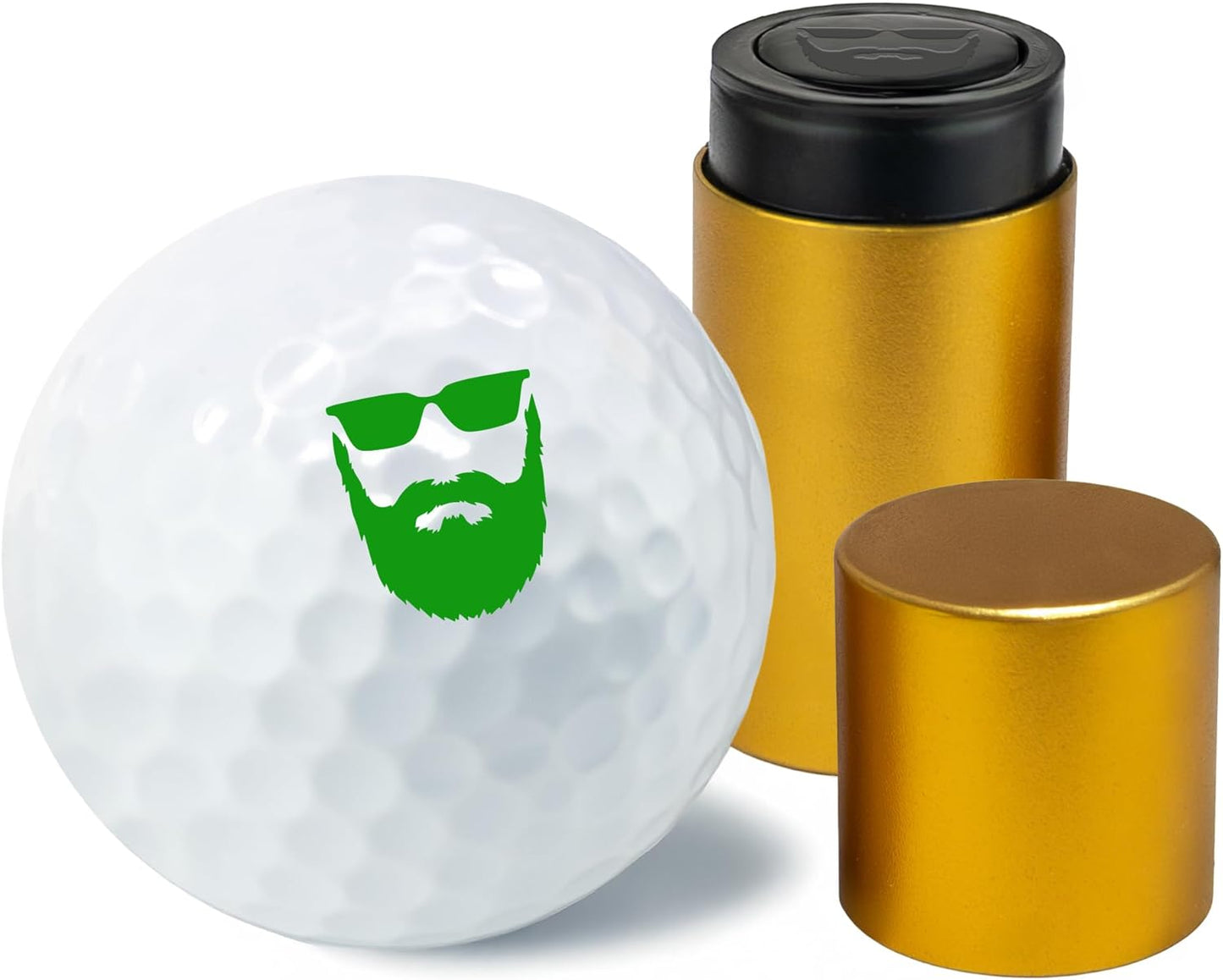 Golf Ball Marker Stamp with TiteSeal™ Technology - Beard - Many Designs to Choose - Green