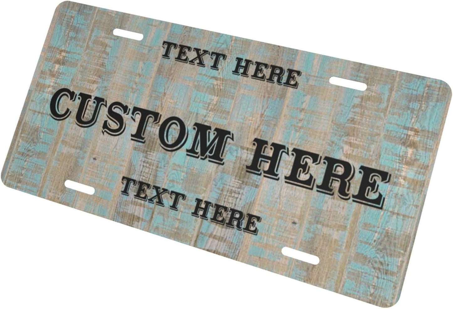 Custom Personalized Text Image Photo Design Customized Tag Aluminum License Plates for Front of Car 6x12 Inch-4