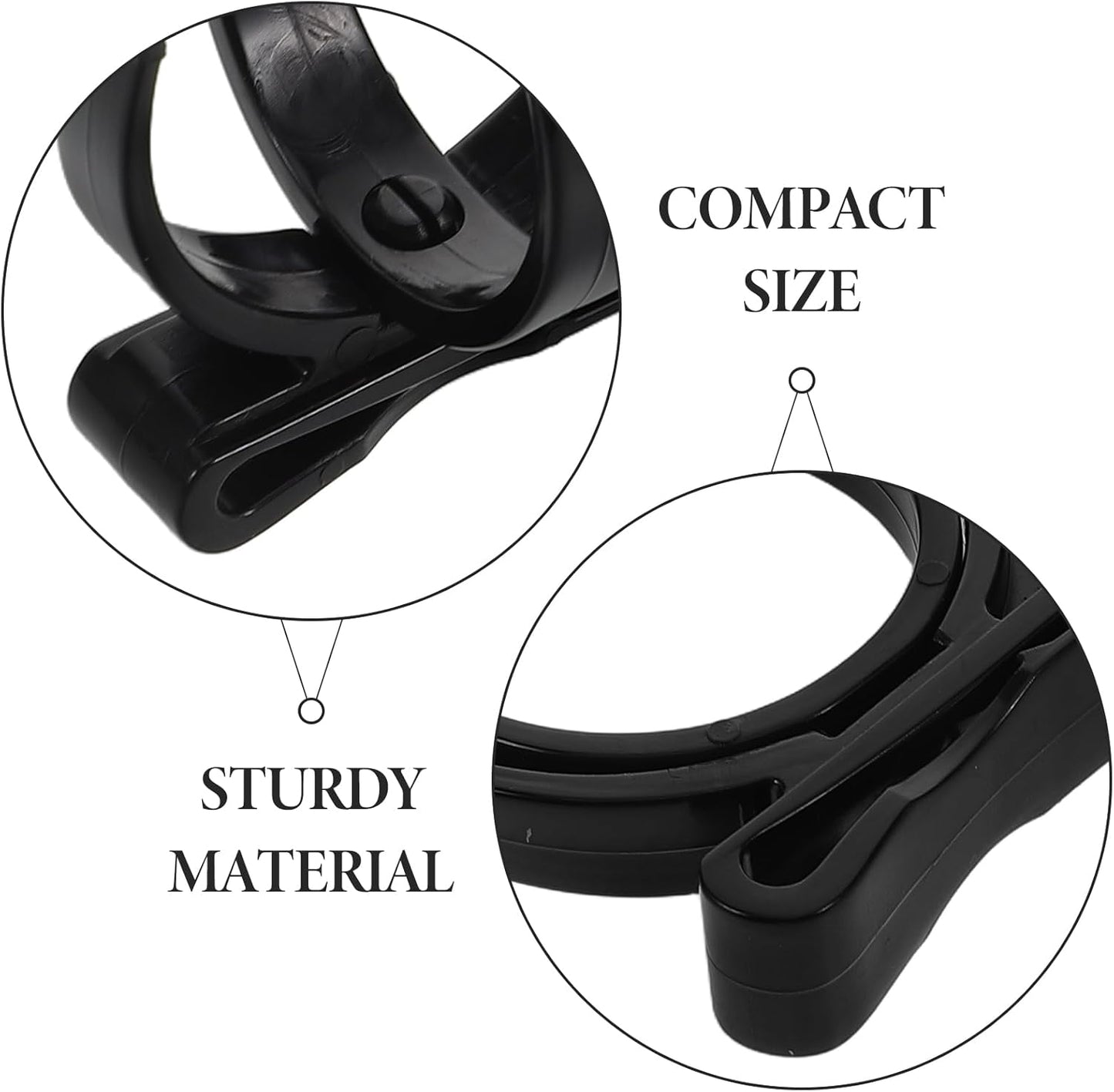 POPETPOP Golf Ball Holder: Rotatable Foldable Golf Ball Clip for Outdoor Sports - Attachment to Waist Belt, Bag (Dual Capacity, Black)